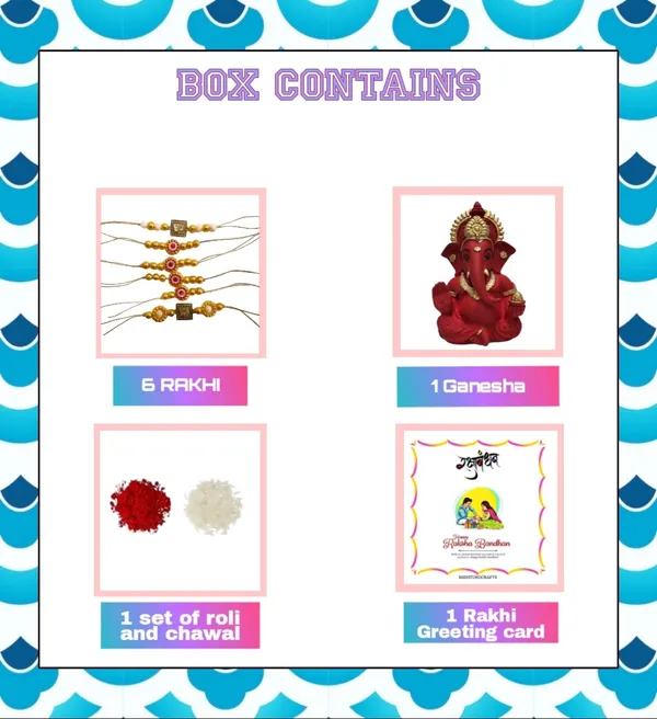 Red_&_Gold_Assorted_Premium_&_Elegant_Rakhi_&_Showpiece_(Pack_Of_4)