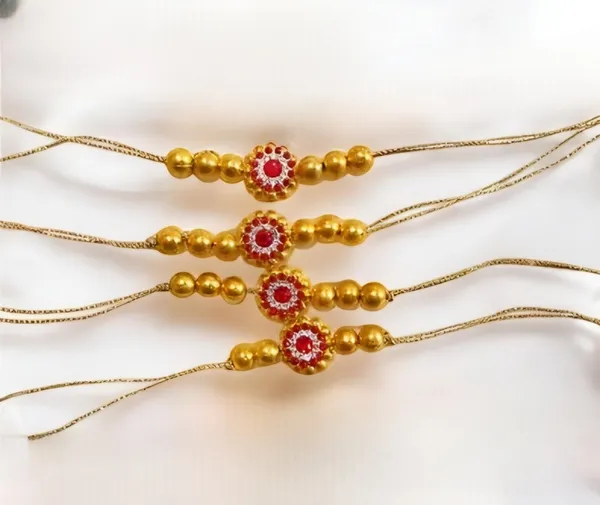 Sky_Blue_Assorted_Premium_&_Elegant_Rakhi_&_Showpiece_(Pack_Of_4)