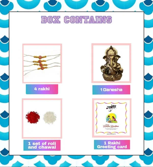Bronze_Assorted_Premium_&_Elegant_Rakhi_&_Showpiece_(Pack_Of_4)