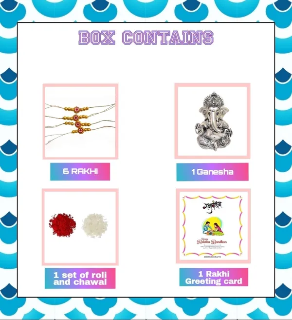 Silver_Assorted_Premium_&_Elegant_Rakhi_&_Showpiece_(Pack_Of_4)
