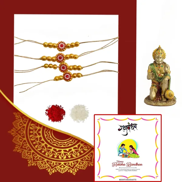Bronze_Assorted_Premium_&_Elegant_Rakhi_&_Showpiece_(Pack_Of_4)