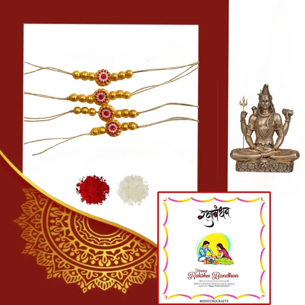 Bronze_Assorted_Premium_&_Elegant_Rakhi_&_Showpiece_(Pack_Of_4)