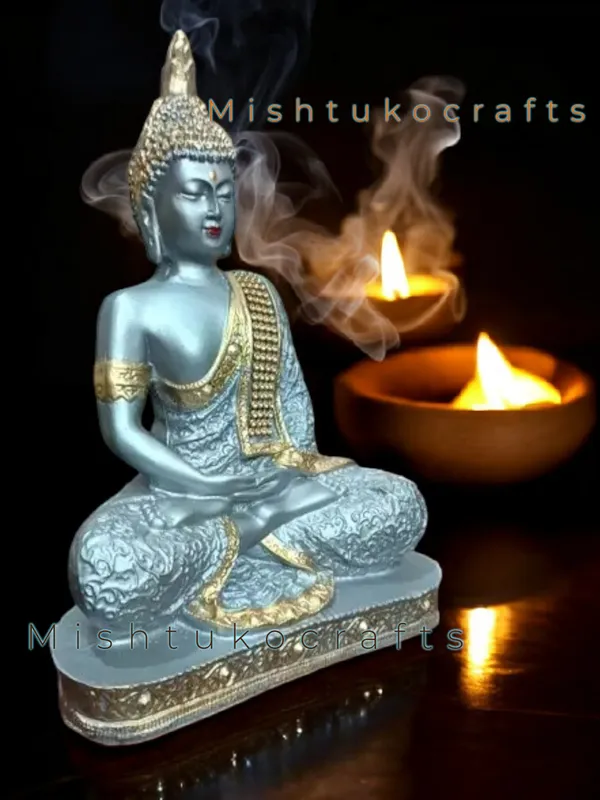Silver_Resin_Premium_&_Elegant_Buddha_Statue