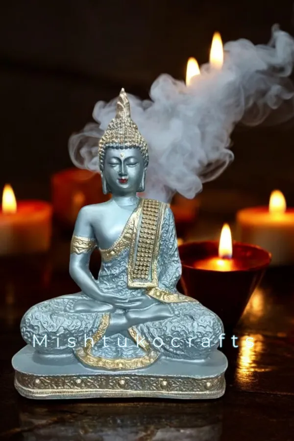 Silver_Resin_Premium_&_Elegant_Buddha_Statue