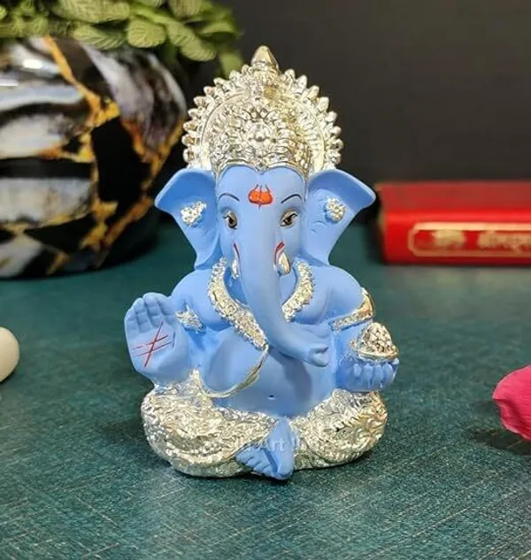 Light_Blue_Resin_Premium_&_Elegant_Ganesha_Statue