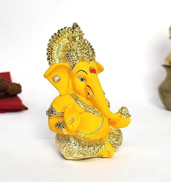 Gold_&_Yellow_Resin_Premium_&_Elegant_Ganesha_Statue