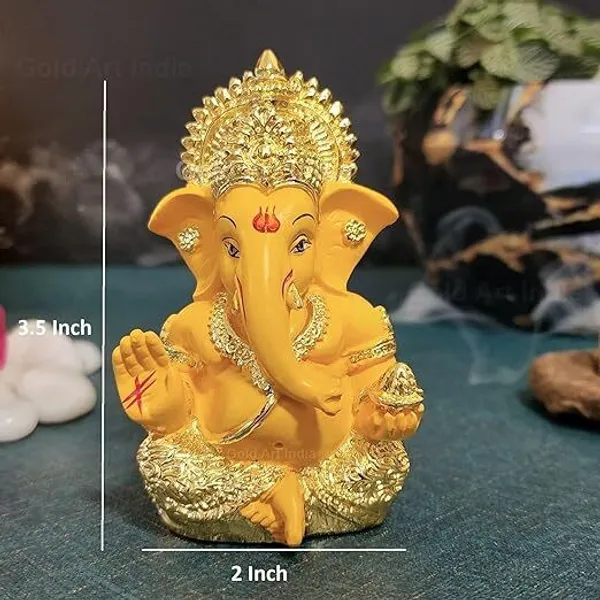 Gold_&_Yellow_Resin_Premium_&_Elegant_Ganesha_Statue
