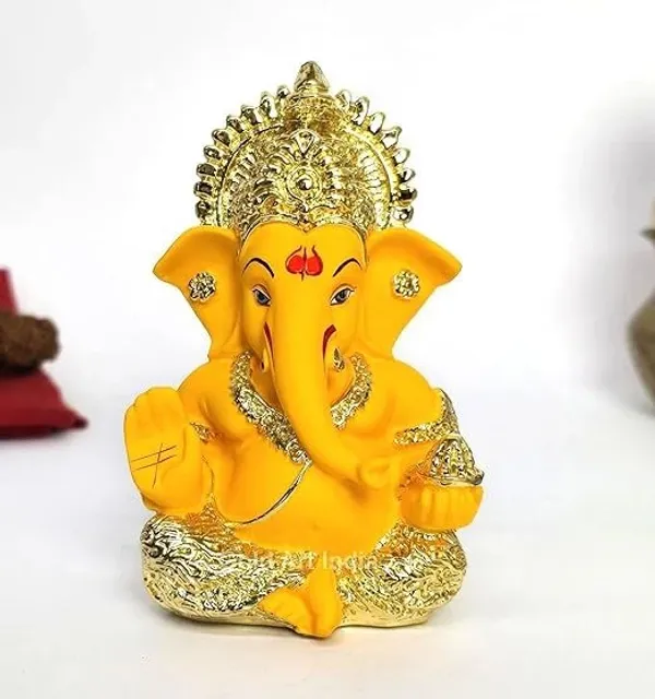 Gold_&_Yellow_Resin_Premium_&_Elegant_Ganesha_Statue