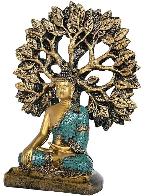 Gold_&_Green_Resin_Premium_&_Elegant_Buddha_Statue