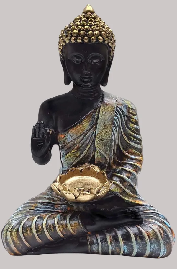 Multicolor_&_Black_Resin_Premium_&_Elegant_Buddha_Statue