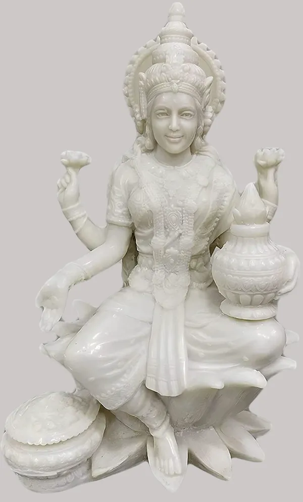 White_Resin_Premium_&_Elegant_Ma_Laxmi_Statue