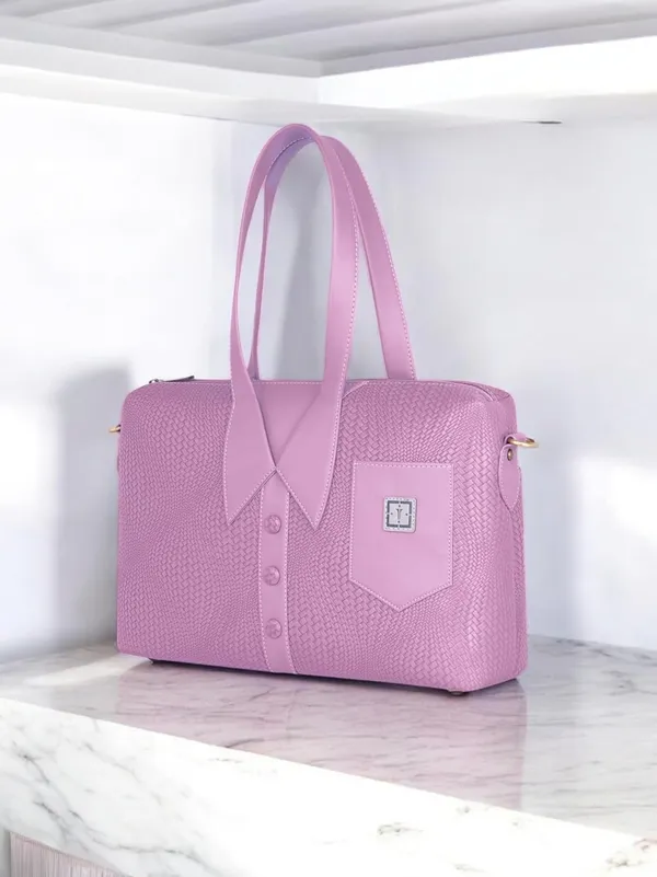 Mauve_Wave_Weave_Women_Handcrafted_Designer_Handbag_For_Women_With_Adjustable_And_Detachable_Sling_Strap_|_Vegan_Leather_Handbag_|_Perfect_For_Everyday_Office