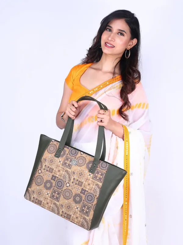 Multicolor_Women'S_Handcrafted_Jute_Tote_Bag_|_Eco-Friendly_Shoulder_&_Laptop-Compatible_Handbag_|_Perfect_For_Office,_College_&_Everyday_Style_(Olive_Plaid_Charm)