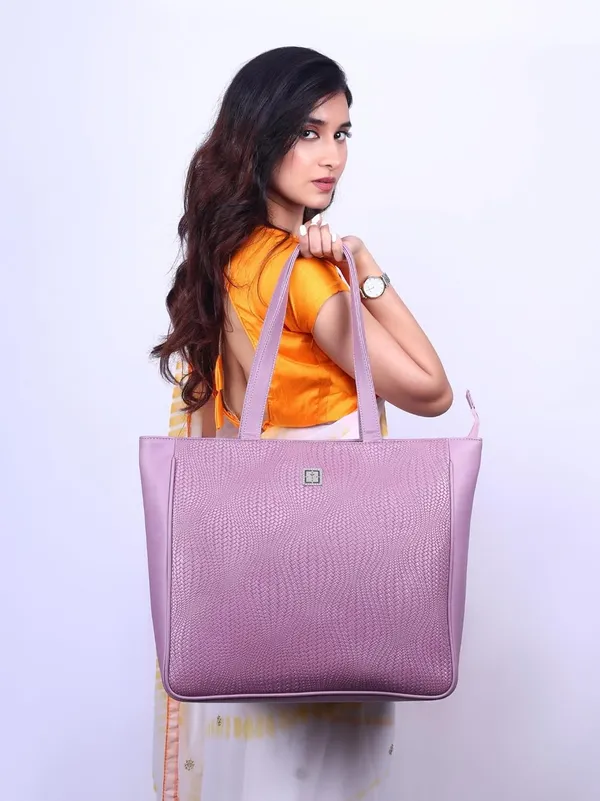 Multicolor_Mirage_Designer_Big_Tote_Bag_|_Stylish_&_Functional_Handcrafted_Shoulder_Bag_For_Mothers_&_Office_Use_|_Premium_Vegan_Leather_(Lilac_Mirage)