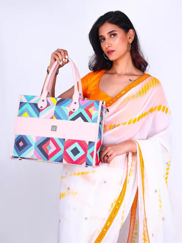 Multicolor_Azure_-_Premium_Jute_Tote_Bag_For_Women_|_Stylish_Handbag/Shoulder_Bag_With_Zip_|_Office,_Casual,_College_Use_|_Detachable_Sling,_Handcrafted_(Floral_Azure)