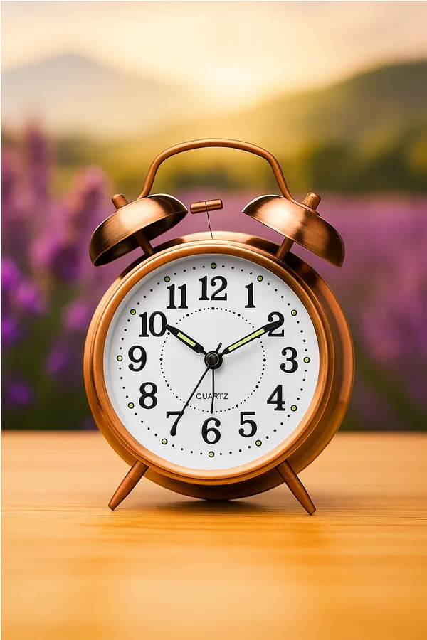Copper_Metal_Kids_LED_Alarm_Clock__Warm-toned_alarm_clock_with_LED_night_light