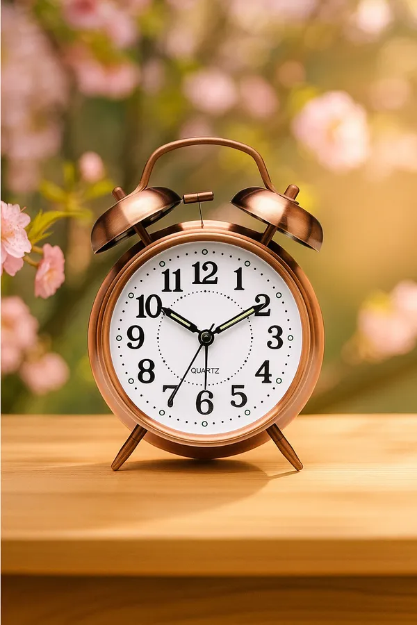 Copper_Metal_Kids_LED_Alarm_Clock__Warm-toned_alarm_clock_with_LED_night_light