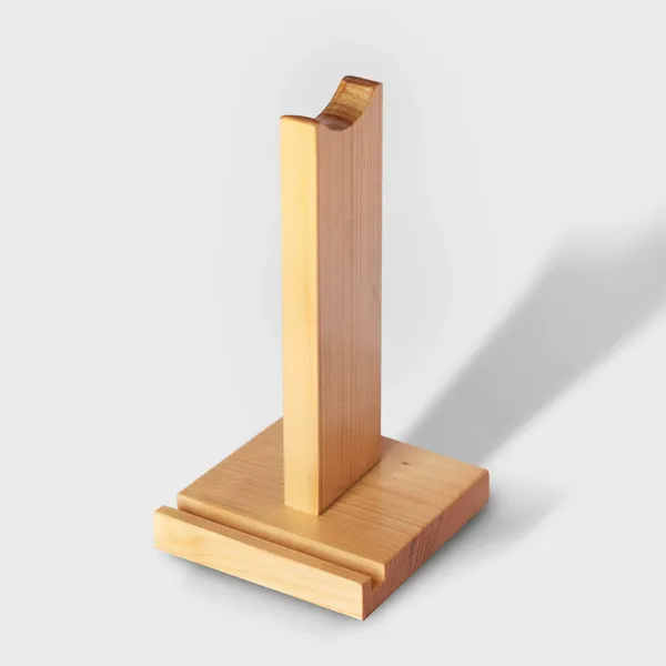 Beige_Wood_Headphone_Stand__Tabletop_stand_for_gadgets_&_mobile