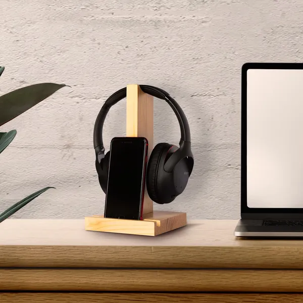 Beige_Wood_Headphone_Stand__Tabletop_stand_for_gadgets_&_mobile