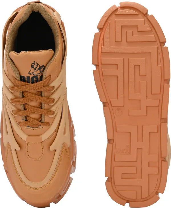 Beige_Mesh_Casual_Sneakers_Shoes_For_Men