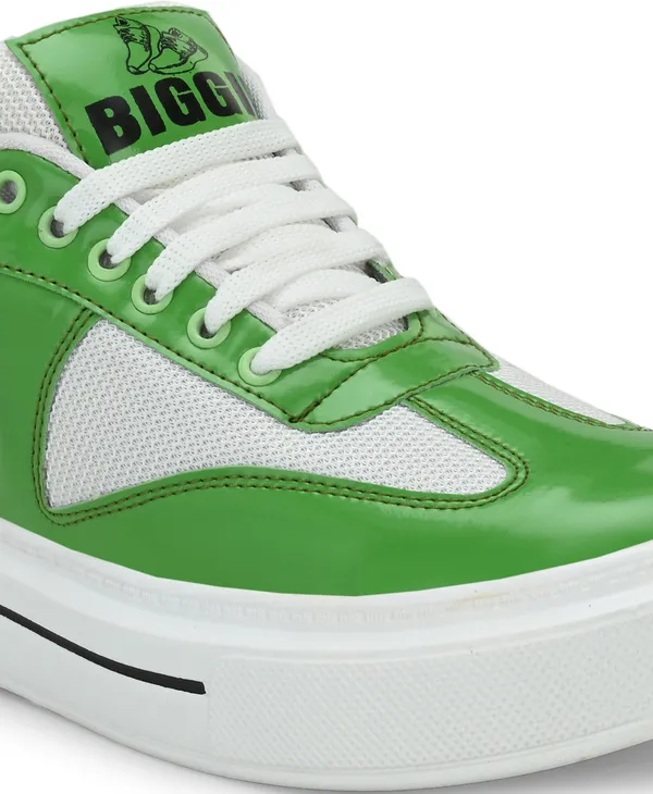 Green_Patent_Leather_Casual_Sneakers_Shoes_For_Men