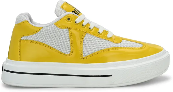 Yellow_Patent_Leather_Casual_Sneakers_Shoes_For_Men