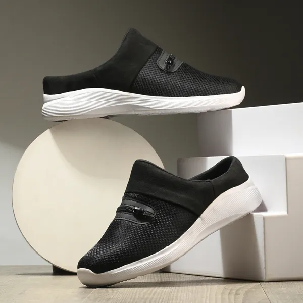 Black_Mesh_Casual_Clogs_Shoes_For_Men