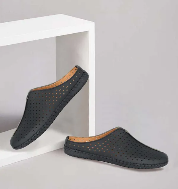 Black_Mesh_Casual_Casuals_Sandals_For_Men