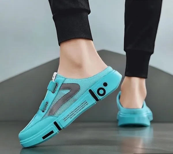Teal_Exclusive_Half_Premium_Mesh_Casual_Shoes_For_Men