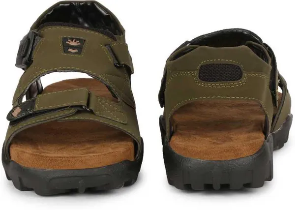 Olive_Synthetic_Leather_Party_Sandal_For_Men