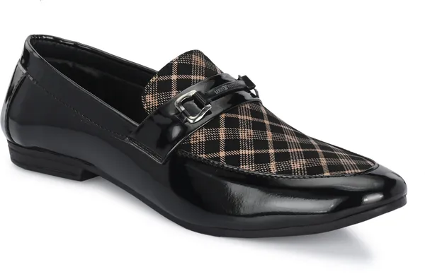 Black_&_Beige_Patent_Leather_Casual_Loafers__For_Men