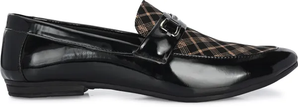 Black_&_Beige_Patent_Leather_Casual_Loafers__For_Men