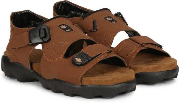 Tan_Synthetic_Leather_Party_Sandal_For_Men