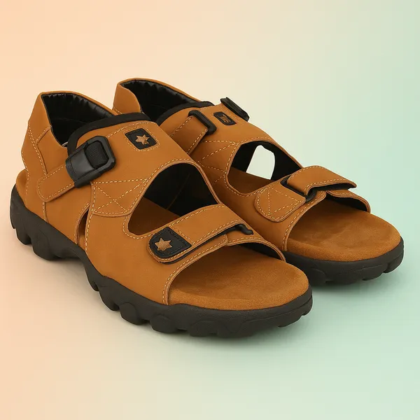 Tan_Synthetic_Party_Sandal_For_Men