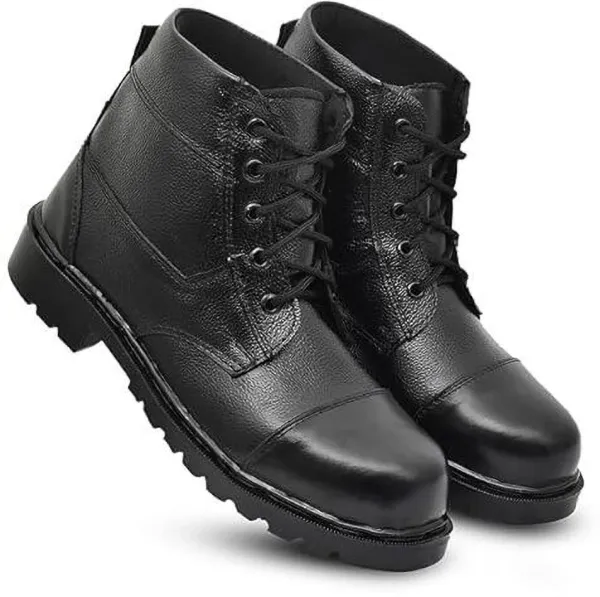 Black_Genuine_Leather_Casual_Boots_Shoes_For_Men