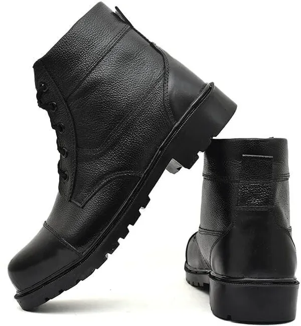 Black_Genuine_Leather_Casual_Boots_Shoes_For_Men