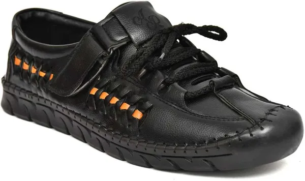 Black_Synthetic_Roman_Sandal_For_Men