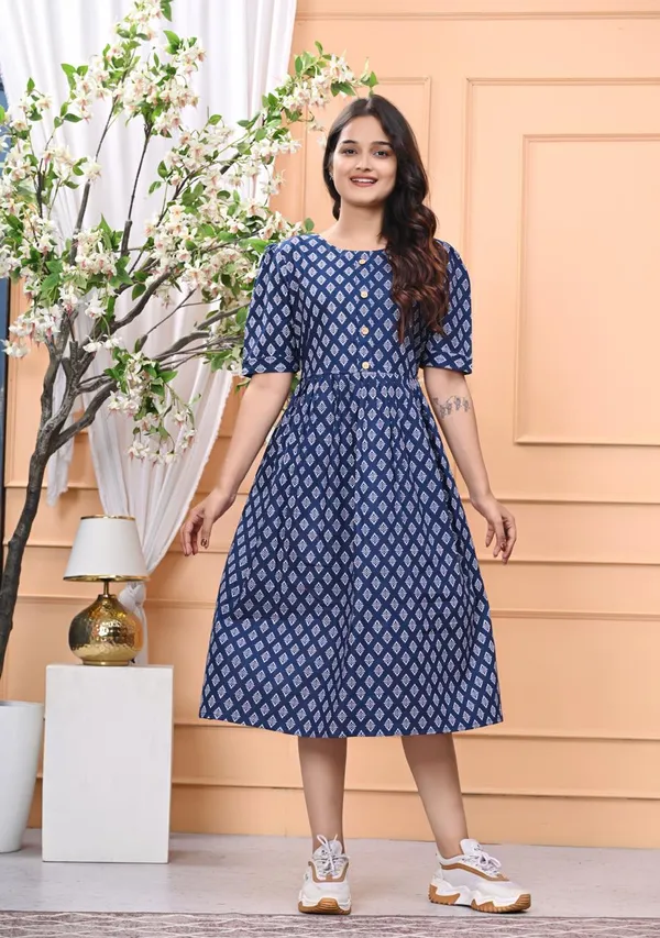 Indigo_Blossom_Printed_Cotton_Middi_Dress_For_Women
