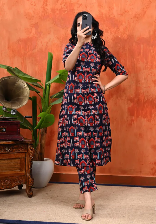 Navy_Blue_Ethnic_Printed_Cord_Set_For_Women