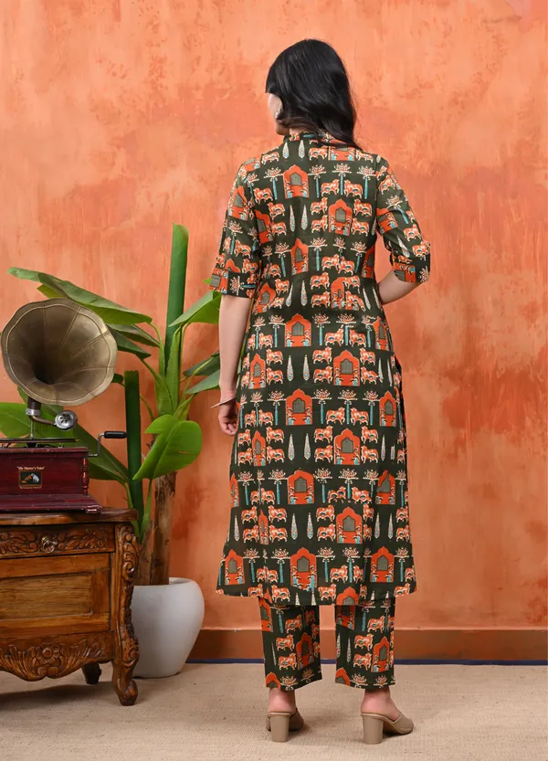 Olive_Green_Ethnic_Printed_Cotton_Cord__Set_For_Women
