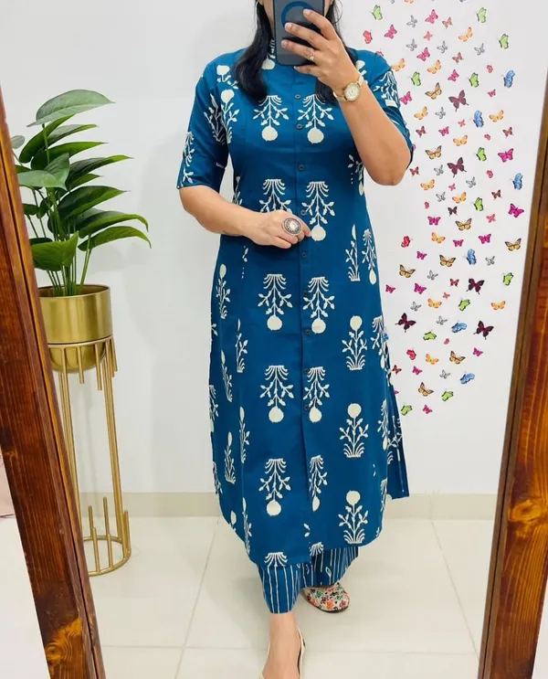 Blue_Special_Premium_Cotton_Suit_Set_For_Women