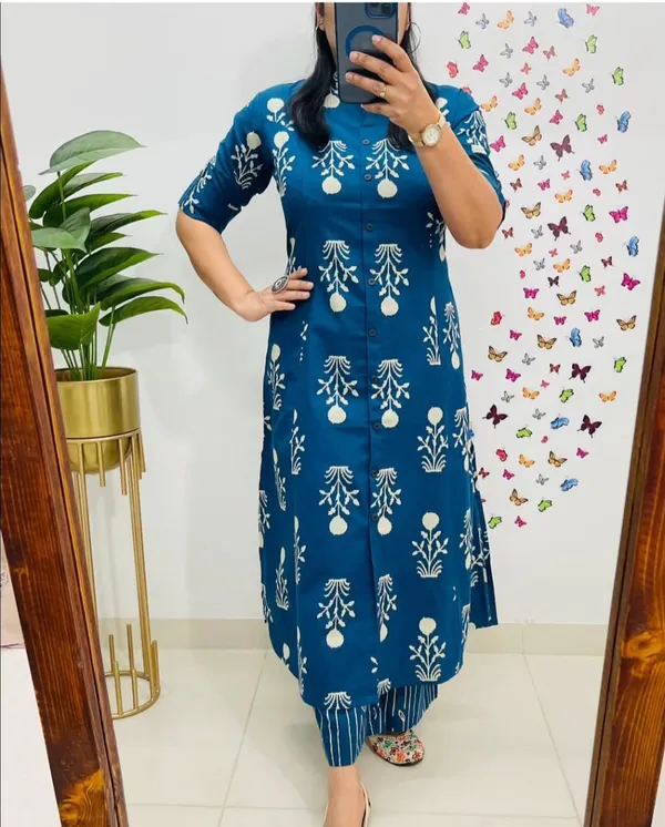 Blue_Special_Premium_Cotton_Suit_Set_For_Women