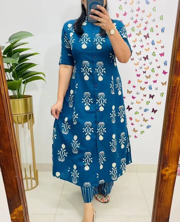 Blue_Special_Premium_Cotton_Suit_Set_For_Women