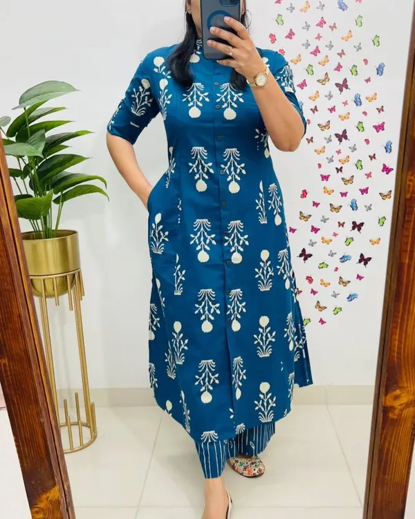 Blue_Special_Premium_Cotton_Suit_Set_For_Women