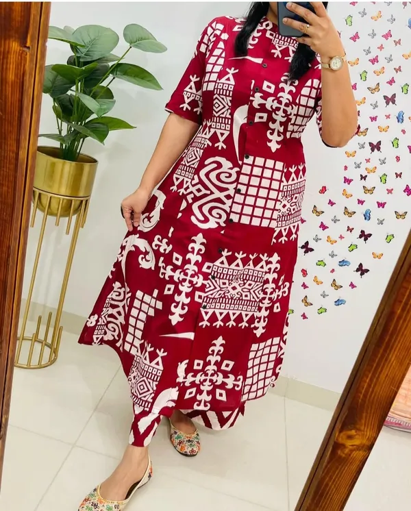 Red_Special_Premium_Cotton_Suit_Set_For_Women