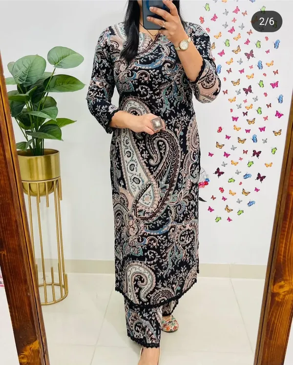 Black_Trending_Regular_Fit_Kurti_With_Pant_Set_For_Women