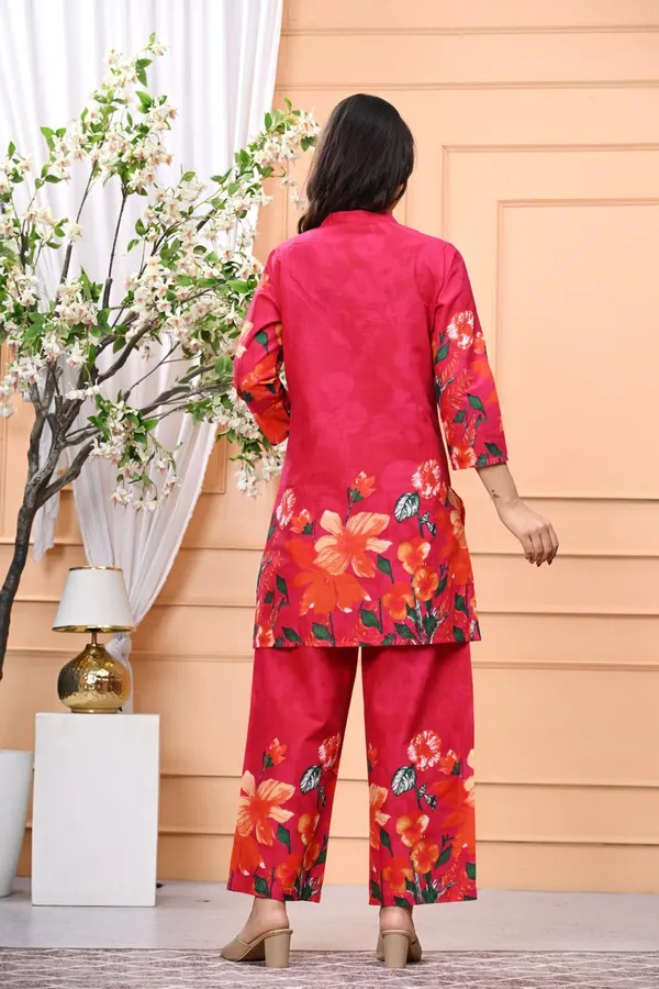 Red_New_Trending_Short_Cord_Set_For_Women