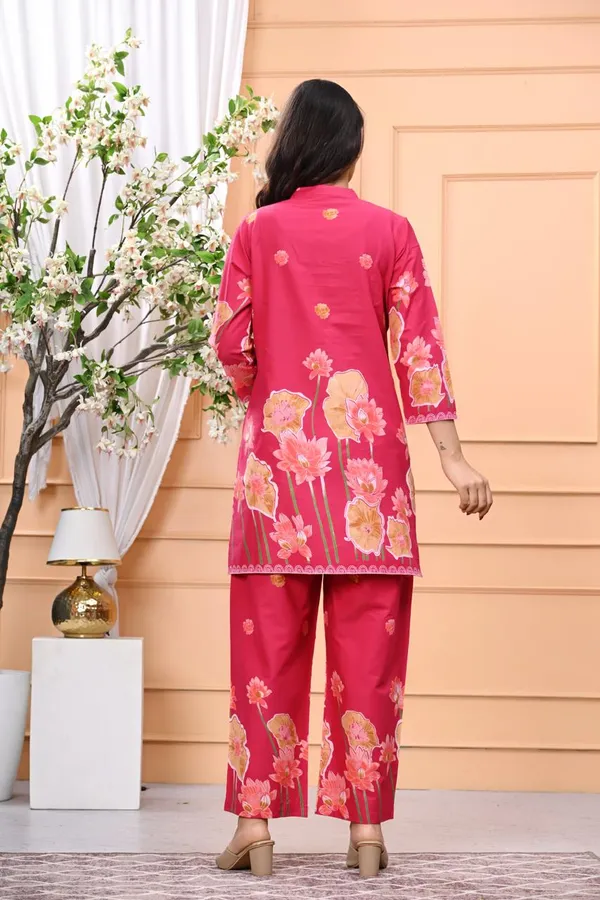 Red_New_Trending_Short_Cord_Set_For_Women