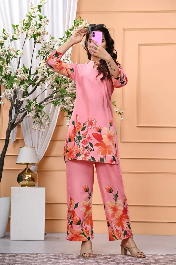 Pink_New_Trending_Short_Cord_Set_For_Women
