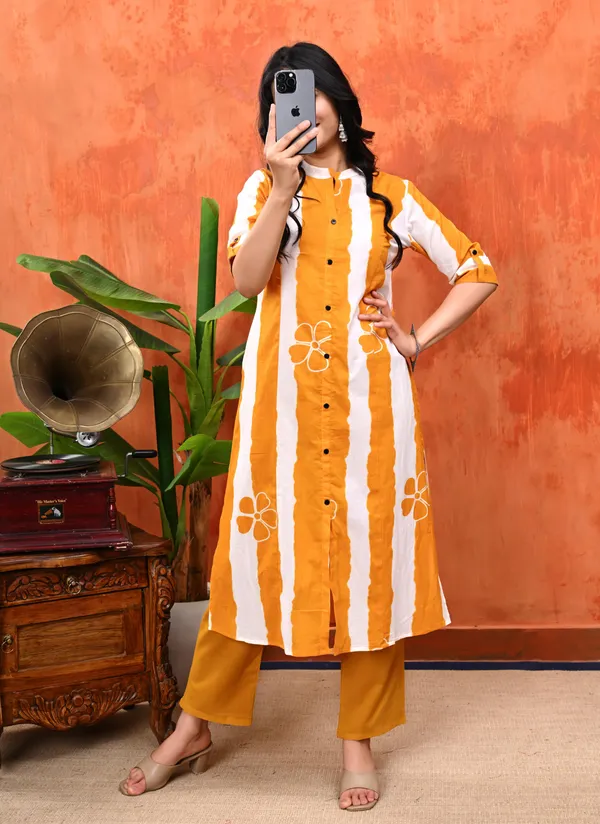 Yellow_Cotton_Cord_Set_For_Women